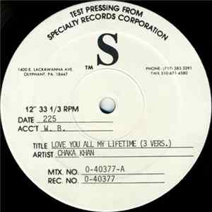 Download Chaka Khan - Love You All My Lifetime