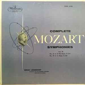 Download Mozart, Erich Leinsdorf, The London Philharmonic Orchestra - Complete Symphonies Vol. IX No. 33 In B Flat Major, K. 319 No. 34 In C Major, K. 338