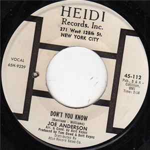 Download Joe Anderson - Don't You Know