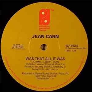 Download Jean Carn - Was That All It Was / Don't Let It Go To Your Head