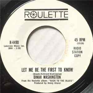 Download Dinah Washington - Let Me Be The First To Know / Soulville