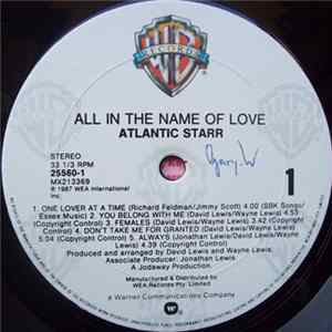 Download Atlantic Starr - All In The Name Of Love