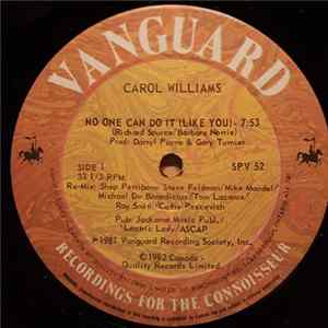 Download Carol Williams - No One Can Do It (Like You)