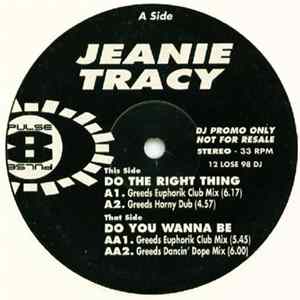 Download Jeanie Tracy - Do The Right Thing / Do You Wanna Be