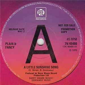Download Plain & Fancy - A Little Sunshine Song