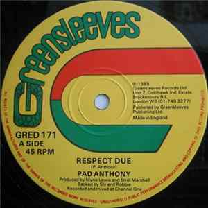 Download Pad Anthony - Respect Due / Molly Molly