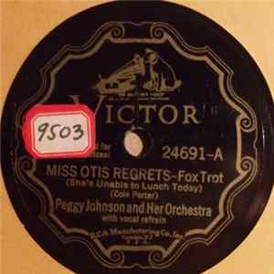 Download Peggy Johnson And Her Orchestra - Miss Otis Regrets / The Story Of Frankie And Johnnie