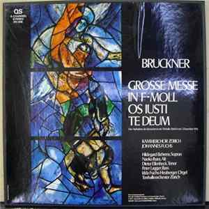 Download Bruckner, Hildegard Behrens, Naoko Ihara, Dieter Ellenbeck, Peter Lagger, Idda Fuchs-Heuberger, Kammerchor Zürich, Tonhalleorchester Zürich, Johannes Fuchs - Grosse Messe In F-Moll Os Iusti Te Deum