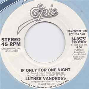 Download Luther Vandross - Other Side Of The World / If Only For One Night