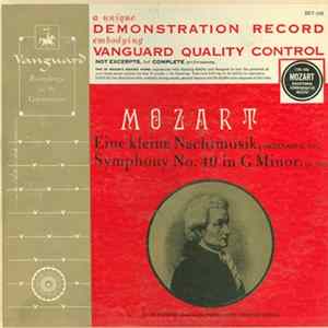 Download Mozart - Felix Prohaska Conducting The Vienna State Opera Orchestra - Eine Kleine Nachtmusik, (Serenade, K. 525) / Symphony No. 40 In G Minor, (K. 550)