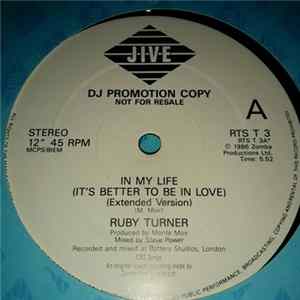 Download Ruby Turner - In My Life (It's Better To Be In Love)