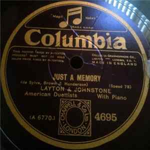 Download Layton & Johnstone - Just A Memory / I'll Think Of You