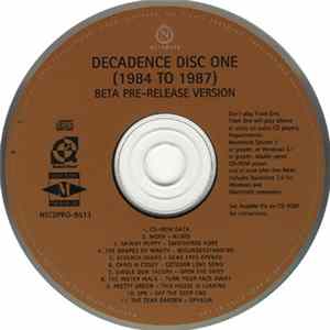 Download Various - Decadence Disc One (1984 To 1987) Beta Pre-Release Version