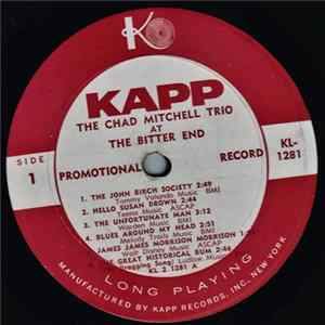 Download The Chad Mitchell Trio - The Chad Mitchell Trio At The Bitter End
