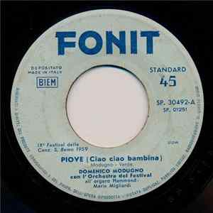 Download Domenico Modugno Con L'Orchestra Del Festival - Piove (Ciao Ciao Bambina)