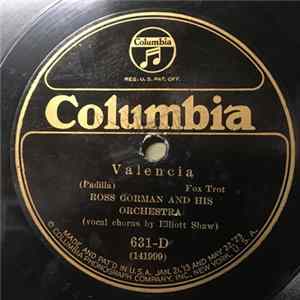 Download Ross Gorman And His Orchestra - Valencia / Chérie, I Love You