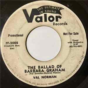 Download Val Norman - The Ballad Of Barbara Graham / The Sweetest Words I Have Ever Heard