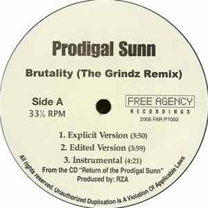 Download Prodigal Sunn - Brutality (The Grindz Remix) / Puzzled