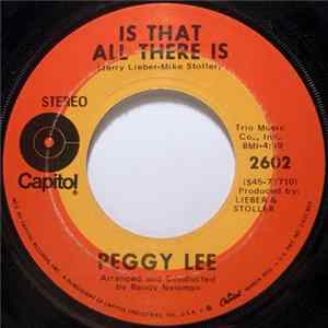 Download Peggy Lee - Is That All There Is / Me And My Shadow