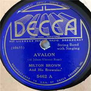 Download Milton Brown And His Brownies - Avalon / Somebody Stole My Gal