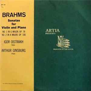 Download Brahms - Igor Oistrakh, Arthur Ginsburg - Sonatas for Violin and Piano