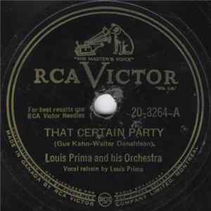 Download Louis Prima And His Orchestra - That Certain Party / Mean To Me