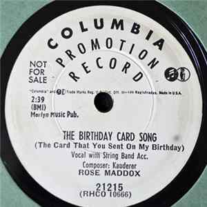 Download Rose Maddox - The Birthday Card Song (The Card That You Sent On My Birthday) / Breathless Love