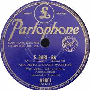 Download Ana Hato & Deane Waretini - E Pari-Ra / Pokarekare