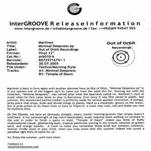 Download Martinez - Minimal Deepness EP