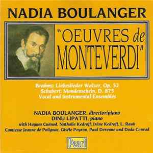Download Nadia Boulanger - Oeuvres de Monteverdi