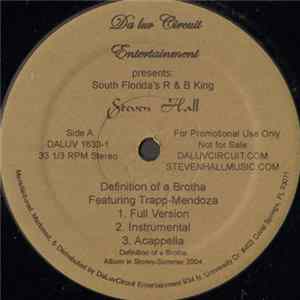 Download Steven Hall - Definition Of A Brotha / Party