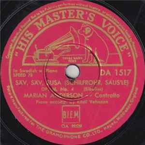 Download Marian Anderson - Säv, Säv, Susa / Flickan Kom Ifrån Sin Älsklings Möte