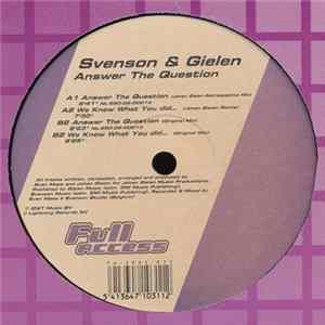 Download Svenson & Gielen - Answer The Question