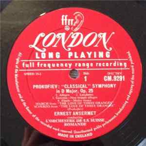 Download Prokofiev / Glinka / Borodin, Ernest Ansermet, L'Orchestre De La Suisse Romande - Classical Symphony / March And Scherzo / Kamarinskaïa Fantasy / A Life For The Czar / In The Steppes Of Central Asia