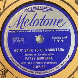 Download Patsy Montana With The Prairie Ramblers - Goin' Back To Old Montana / Chuck Wagon Blues