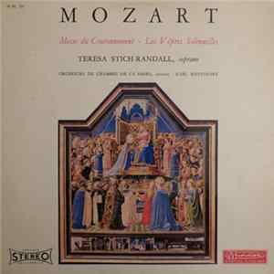 Download Mozart - Teresa Stich-Randall, Karl Ristenpart, Orchestre De Chambre De La Sarre - Messe Du Couronnement - Les Vêpres Solennelles