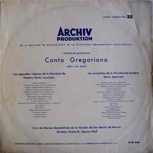 Download Coro De Monjes Benedictinos De La Abadia De San Martín De Beuron, Padre Dr. Maurus Pfaff - I. Seccion De Musicologia - Canto Gregoriano - Serie A: Del Oficio