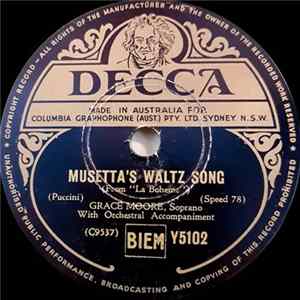 Download Grace Moore - Musetta's Waltz Song / Funiculi, Funicula