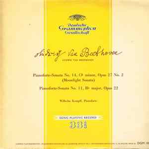 Download Ludwig van Beethoven – Wilhelm Kempff - Pianoforte-Sonata No.14 C♯ Minor, Opus 27 No.2 (Moonlight Sonata) / Pianoforte-Sonata No.11, B♭ Major, Opus 22