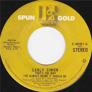 Download Carly Simon - That's The Way I've Always Heard It Should Be / Anticipation