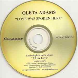 Download Oleta Adams - Love Was Spoken Here