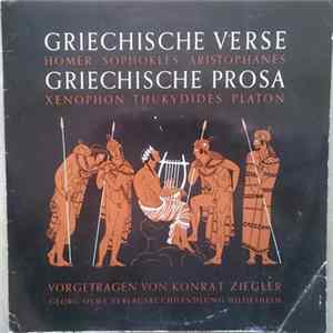 Download Homer / Sophokles, Aristophanes, Xenophon , Thukydides, Platon, Konrat Ziegler - Griechische Verse / Griechische Prosa