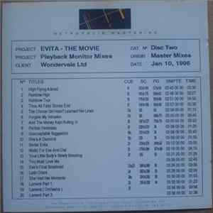 Download Andrew Lloyd Webber And Tim Rice - Evita - The Movie Playback Monitor Mixes