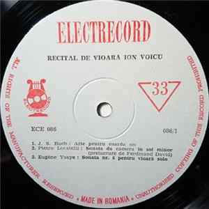 Download Ion Voicu - Recital De Vioară Ion Voicu