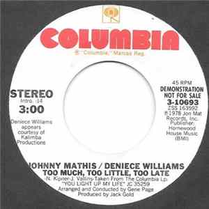 Download Johnny Mathis & Deniece Williams - Too Much, Too Little, Too Late