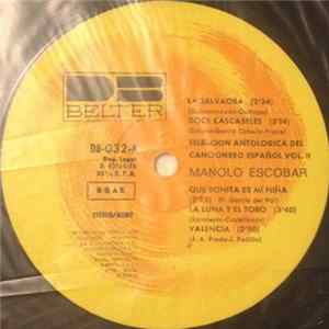 Download Manolo Escobar - Seleccion Antologica Del Cancionero Español Vol.II