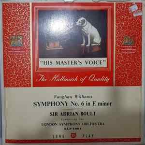 Download Vaughan Williams, Sir Adrian Boult Conducting The London Symphony Orchestra - Symphony No. 6 In E Minor