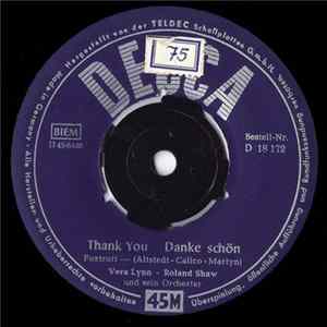 Download Vera Lynn - Roland Shaw Und Sein Orchester - Thank You - Danke Schön / Folge Dem Rat Deines Herzens
