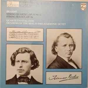Download Brahms – Quartetto Italiano / Members Of The Berlin Philharmonic Octet - String Quartet, Op. 51 No. 1 / String Sextet, Op. 36