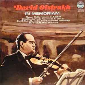Download David Oistrakh, The USSR State Orchestra, Kiril Kondrashin - David Oistrakh - In Memoriam